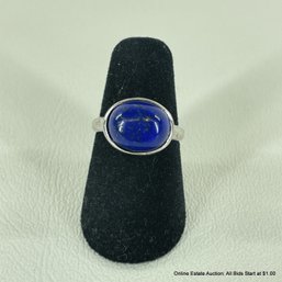 Lapis Lazuli Stone Ring Marked Karis, Size 5