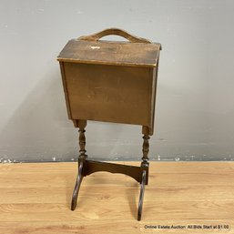 Vintage Sewing Caddy Box With Built In Stand (LOCAL PICK UP ONLY)