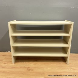 Stacking Laminated Pressed Wood Shoe Racks (LOCAL PICK UP ONLY)