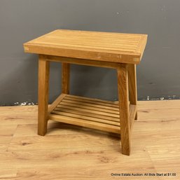 Smith & Hawken Teak Garden Or Shower Stool (LOCAL PICK UP ONLY)