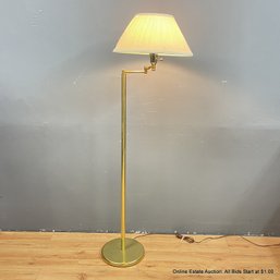 Floor Lamp With Swinging Arm And Three-way Switch, Tested And Works (LOCAL PICK UP ONLY)