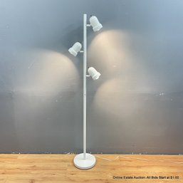 Metal Three Light Floor Lamp With Individual Switches, Tested & Works (LOCAL PICK UP ONLY)