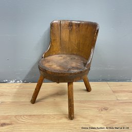 Small Wood Chair Made From Old Water Pail (LOCAL PICK UP ONLY)