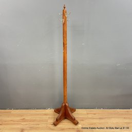 Wood Coat Tree With Metal Hooks (LOCAL PICK UP ONLY)