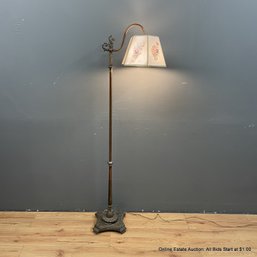 Vintage Copper And Metal Floor Lamp, Tested And Works (LOCAL PICK UP OLY)