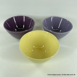 3 Boso-Ware Ceramic Bowls 6.5' X 3.5'