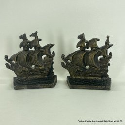 Die Cast Metal Ship Bookends