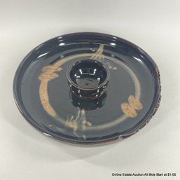 Ceramic Chips & Dip Platter Signed