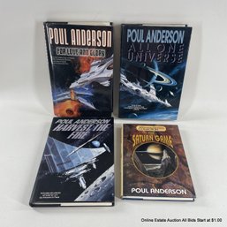 Four Poul Anderson Hardcover Science Fiction Books