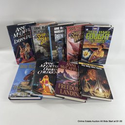 Collection Of 9 Anne McCaffrey Hardback Science Fiction Books