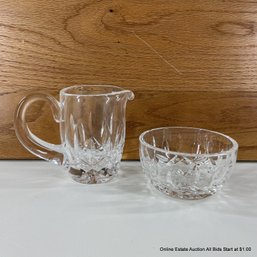 Waterford Crystal Sugar Bowl And Cream Pitcher Set