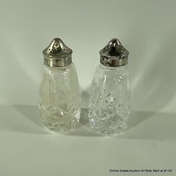 Waterford Cut Crystal Salt And Pepper Shakers