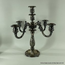 Silver-plated 5-Arm Candelabra