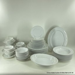 59 Piece Rosenthal White Velvet Porcelain China Set (LOCAL PICKUP OR UPS STORE SHIP ONLY)