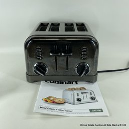 Cuisinart Metal Classic 4-Slice Toaster CPT-180 With Instruction Booklet