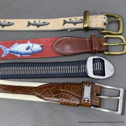 4 Mens Woven Belts