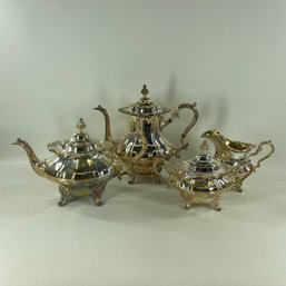Gorham Silver Plated Tea And Coffee Set With Sugar And Creamer