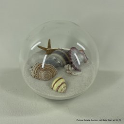 Sand Globe With Seashells Paperweight (LOCAL PICK UP ONLY)