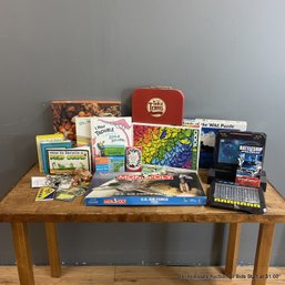 Large Assortment Of Puzzles, Games, Dr. Seuss Books And More Inc. US Air Force Monopoly, Tao Of Pooh