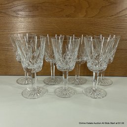 Seven Waterford Lismore Cut-Crystal Wine Glasses (LOCAL PICKUP OR UPS STORE SHIP ONLY)
