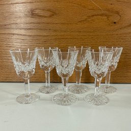 Six Waterford Lismore Cut-Crystal Cordial Glasses (LOCAL PICKUP OR UPS STORE SHIP ONLY)