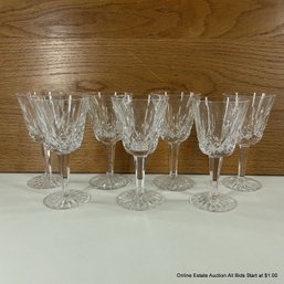 Seven Waterford Lismore Cut-Crystal White Wine Glasses (LOCAL PICKUP OR UPS STORE SHIP ONLY)
