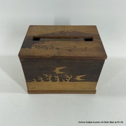Vintage Japanese Wood Cigarette Box