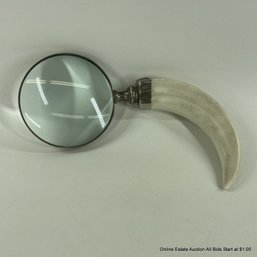 Decorative Magnifying Glass With Faux Tusk Handle 10'