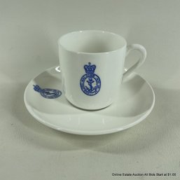 British Royal Navy Demitasse Cup & Saucer Paragon China 1955