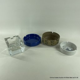 4 Glass And Ceramic Ashtrays US Capitol, MCM