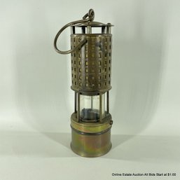Vintage Koehler Mfg Co Brass Permissible Flame Miner's Safety Lantern