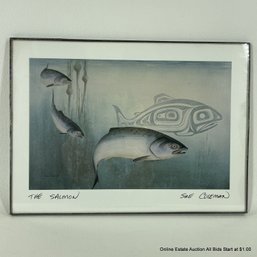 Framed Sue Coleman Print 'The Salmon'
