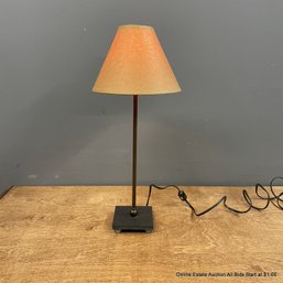 Small Accent Table Lamp From Lights Up Inc With Paper Shade And Slate Base
