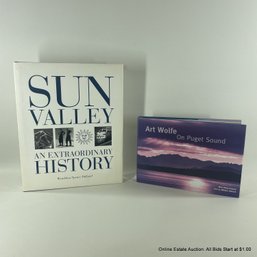 2 Coffee Table Books Sun Valley An Extraordinary History & Art Wolfe On Puget Sound