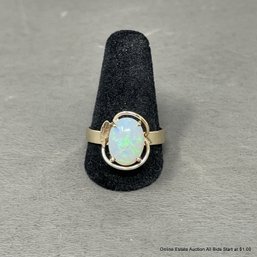 10K Yellow Gold Ring With Opal Stone 3.5 Grams Size 9