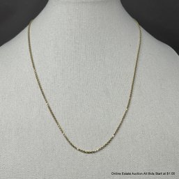 10K Yellow Gold 24 Inch Rope Chain Necklace 8.6 Grams