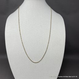14K Yellow Gold 30 Inch Rope Chain Necklace 10.7 Grams
