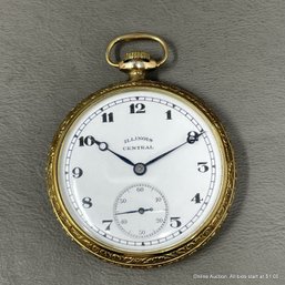 Illinois Central Pocket Watch With 17 Jewels And Supreme Case