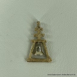 14K Yellow Gold Bell Pendant