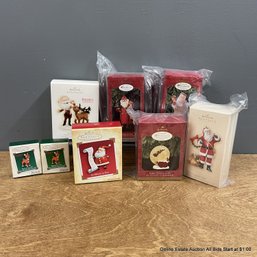 Hallmark Christmas Ornaments Rudolph & Santa Ornaments New In Box