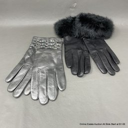 2 Pairs Of Leather Gloves