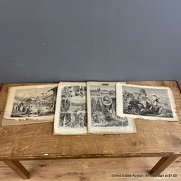 Antique Pages From Book Or Newspaper, German Or Possibly Austrian