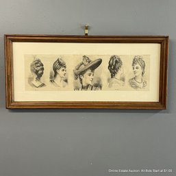 Framed Vintage Prints Of Ladies