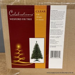 New In Box Celebrations 4-foot Wexford Fir Artificial Tree With Lights, Untested
