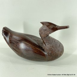 Carved Hardwood Duck