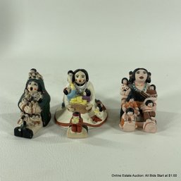3 Small  Storytellers Figurines