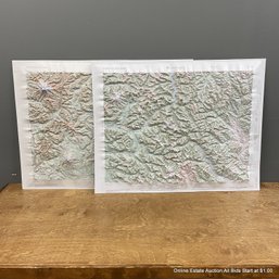 Pair Of Topographical Maps Yakima Washington And Concrete Washington By Army Map Services