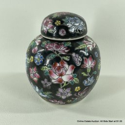Made In China Small Porcelain Ginger Jar With Floral Design