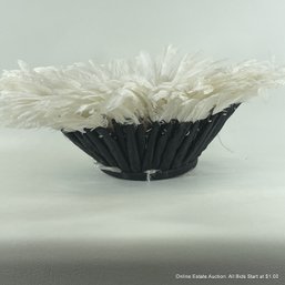 Large White Feather African Juju Hat