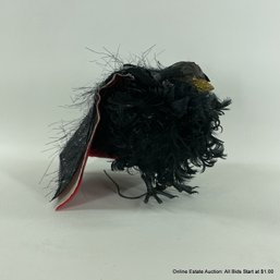 Very Glamorous Dracula Bird By Katherine's Creations Fabric, Feathers & Sequins